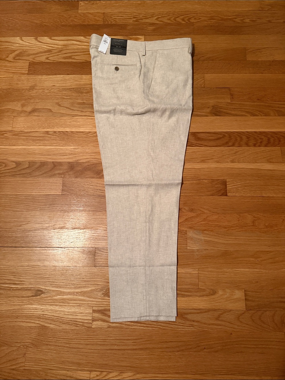 Banana Republic TAILORED HERRINGBONE LINEN blend Men's Dress Pants